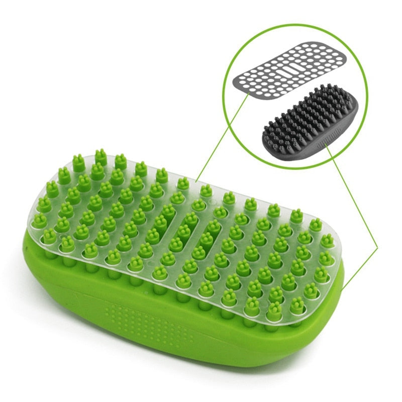 Dog Bath Massage Comb Hair Grooming Brush Long Short Hair Cleaning Brush Cat Massager Pet Fur Loose Hair Remover Brushes For Dog