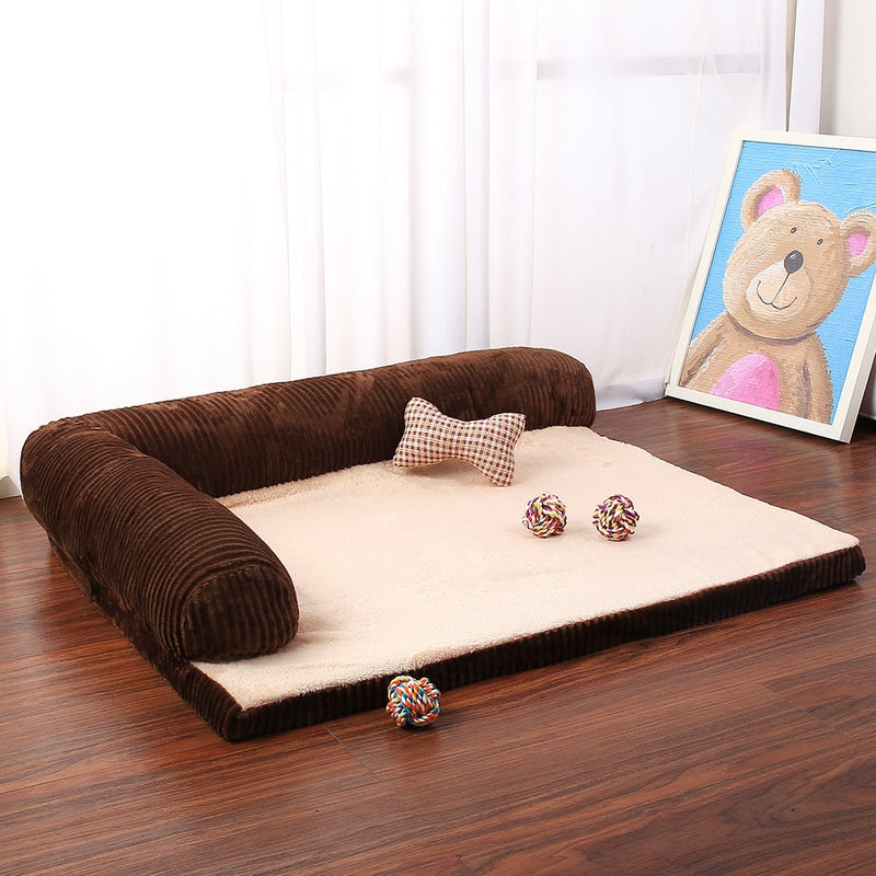 Dog Bed Soft Pet Cat Dog Sofa Beds Big Dog Kennel Cushion Mat Puppy German Shepherd L Shaped Couch For Large Small Dogs