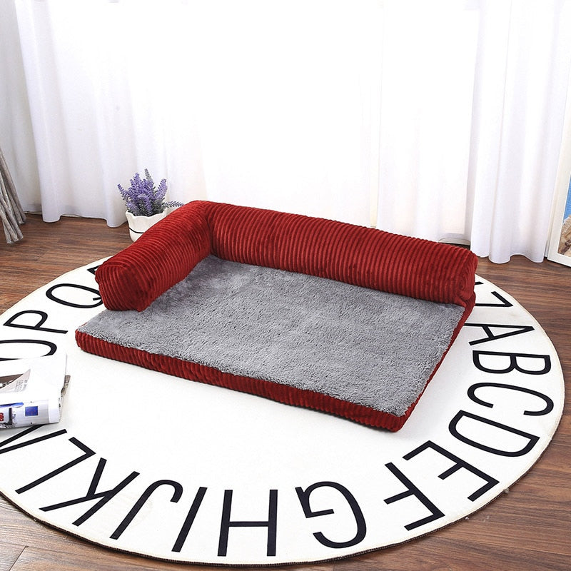 Dog Bed Soft Pet Cat Dog Sofa Beds Big Dog Kennel Cushion Mat Puppy German Shepherd L Shaped Couch For Large Small Dogs