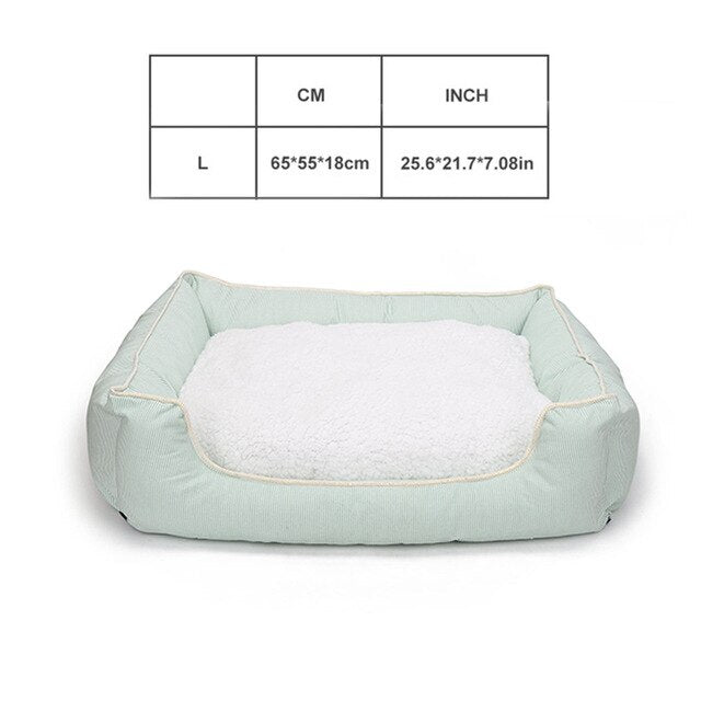 Dog Bench Mats Bed for Large Dogs Soft Thick Warm Fleece Cushion Dog Sofa Bed Pet Bench Lounger Anti Slip Pet Bed for Cat