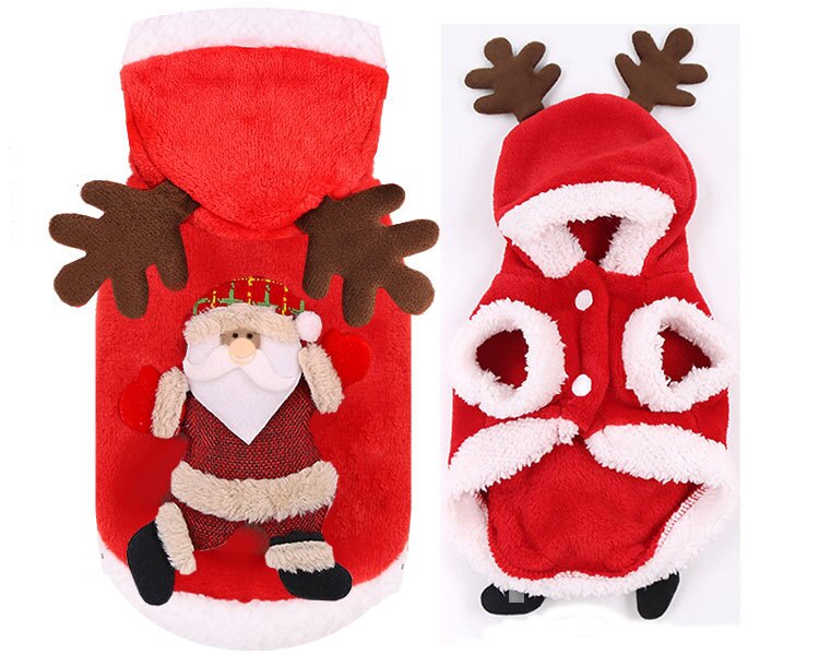 Dog Christmas Clothes Sweater Dog Hoodies Cat Clothing Jacket Coat Pets Costume Dog Clothes Pet Accessories