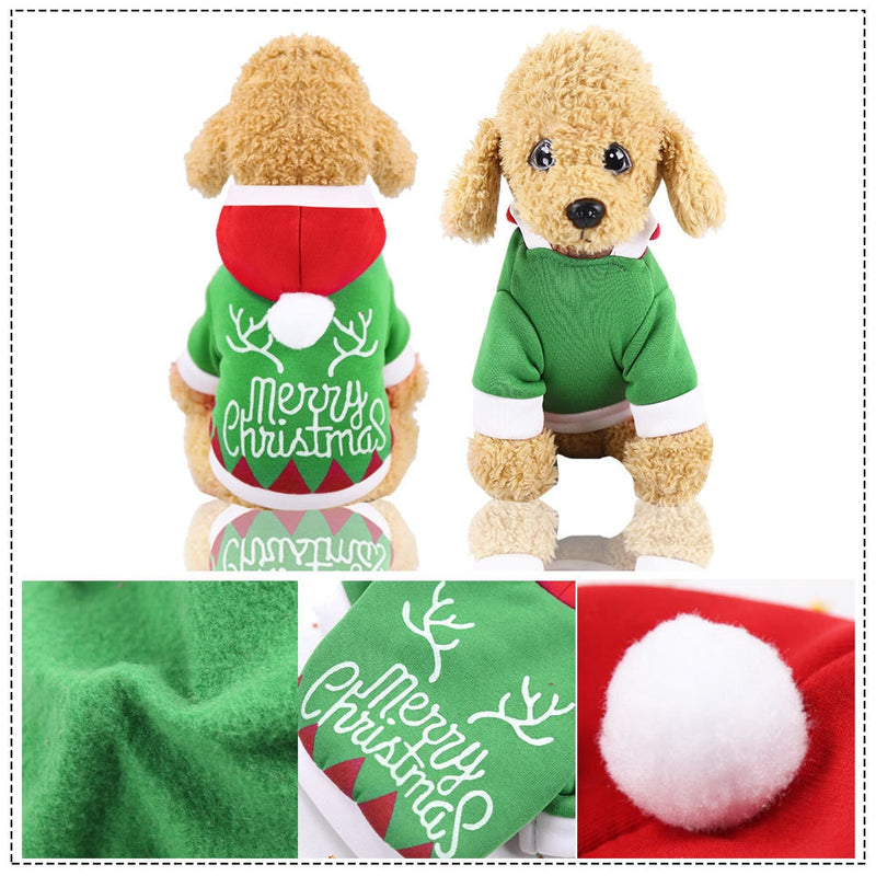 Dog Christmas Clothes Sweater Dog Hoodies Cat Clothing Jacket Coat Pets Costume Dog Clothes Pet Accessories