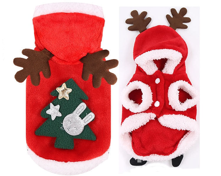 Dog Christmas Clothes Sweater Dog Hoodies Cat Clothing Jacket Coat Pets Costume Dog Clothes Pet Accessories