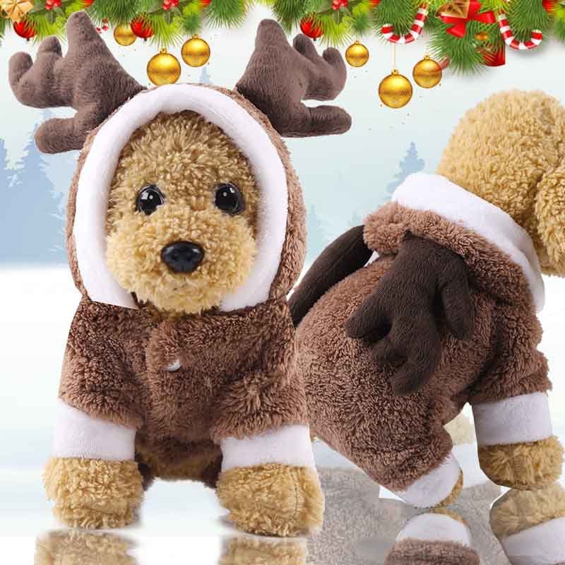 Dog Christmas Clothes Sweater Dog Hoodies Cat Clothing Jacket Coat Pets Costume Dog Clothes Pet Accessories