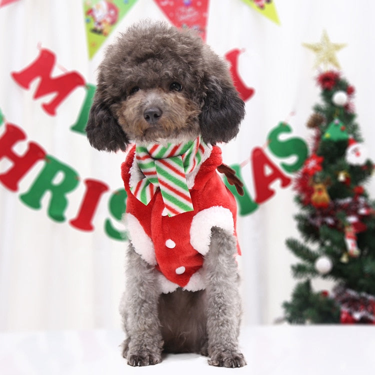 Dog Christmas Clothes Sweater Dog Hoodies Cat Clothing Jacket Coat Pets Costume Dog Clothes Pet Accessories