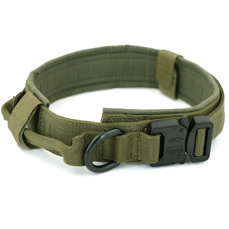 Dog Collar Adjustable Military Tactical Pets Dog Collars Leash Control Handle Training Pet Cat Dog Collar For Small Large Dogs