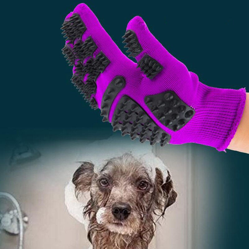 Dog Pet Brush Glove Deshedding Gentle Efficient Pet Cat Grooming Supply Glove Dog Bath Cat Cleaning Supplies Pet Glove Dog Combs