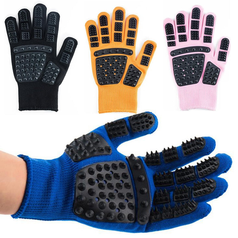 Dog Pet Brush Glove Deshedding Gentle Efficient Pet Cat Grooming Supply Glove Dog Bath Cat Cleaning Supplies Pet Glove Dog Combs