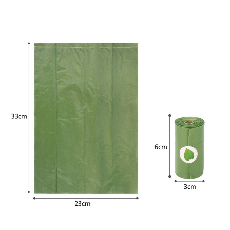 Dog Poop Bags Bio degradeable Environmental Protection Pet Trash Bags 23cmx33cm Green Garbage Bag Pet Product 8 rolls