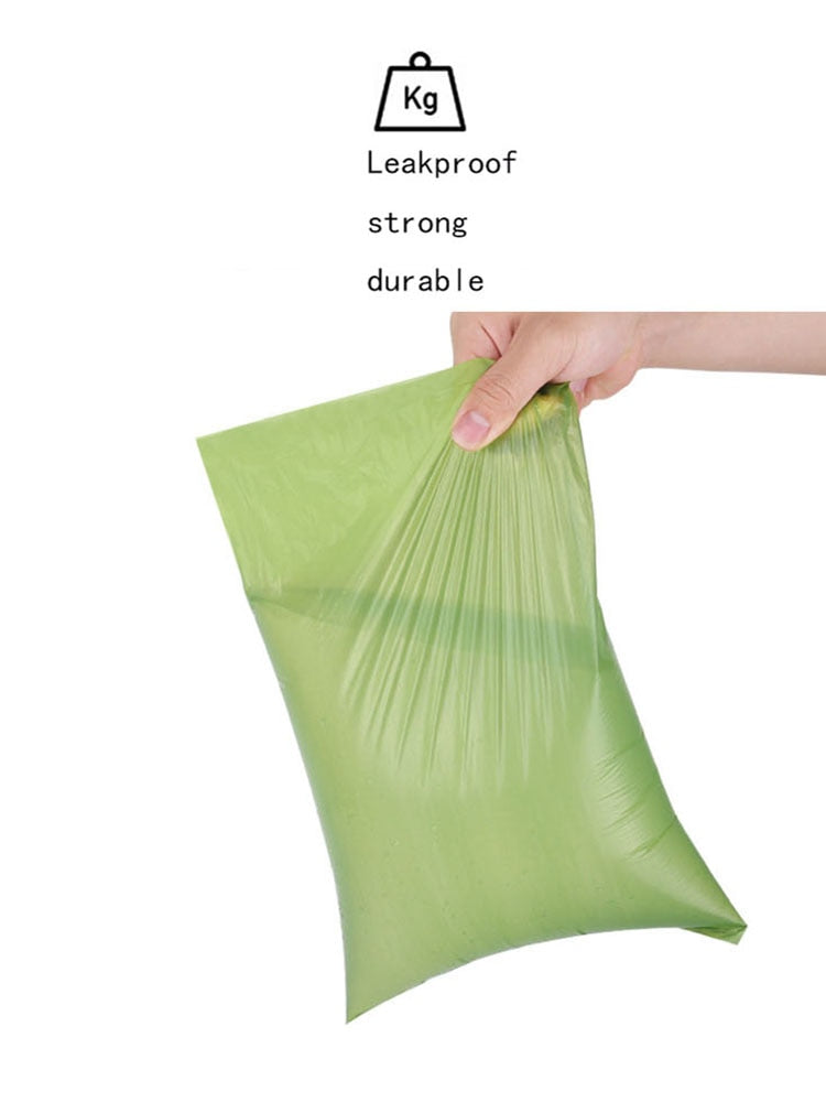 Dog Poop Bags Bio degradeable Environmental Protection Pet Trash Bags 23cmx33cm Green Garbage Bag Pet Product 8 rolls