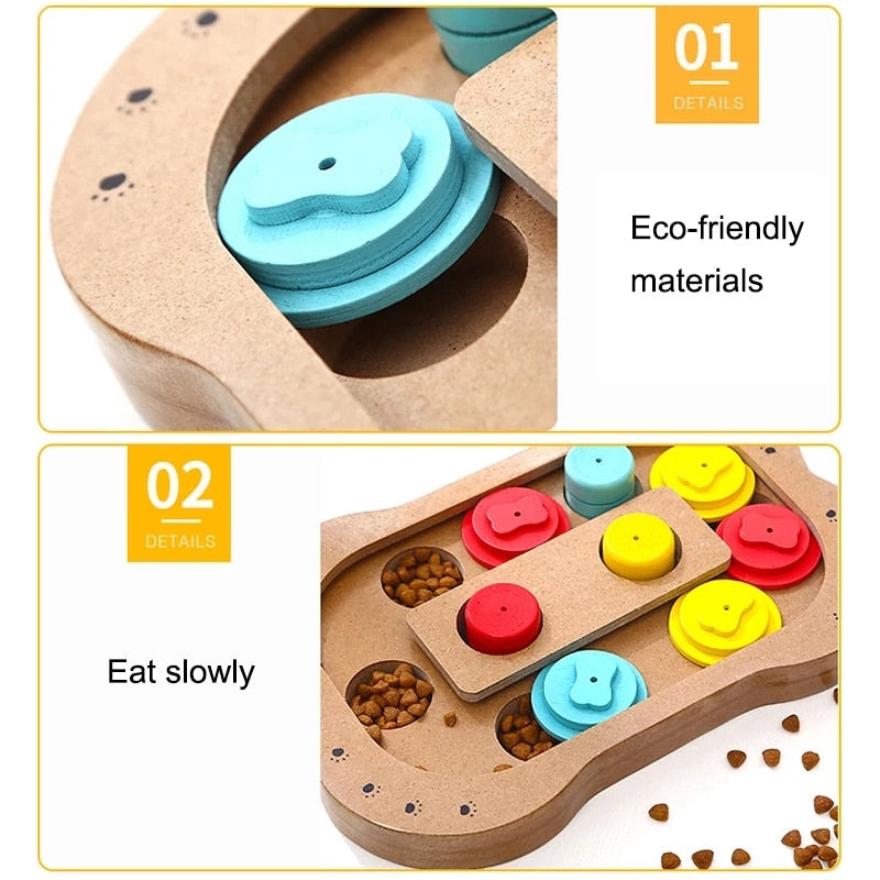 Dog Puzzle Toys Increase IQ Interactive Slow Dispensing Feeder Pet Cat Puppy Training Games FeedingFeeding Food Intelligence Toy