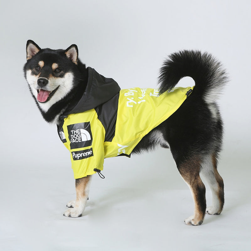 Dog Raincoat Jacket Clothes Windproof Cat Dog Jacket Fashion Waterproof Reflective Pet Clothing Large dog Pets Coat The Dog Face