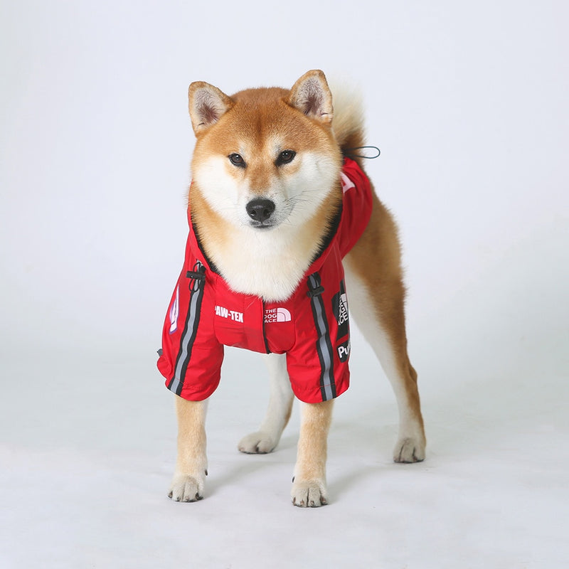 Dog Raincoat Jacket Clothes Windproof Cat Dog Jacket Fashion Waterproof Reflective Pet Clothing Large dog Pets Coat The Dog Face