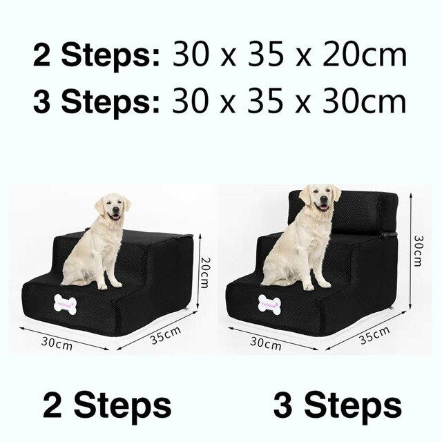 Dog Stairs Pet 3 Steps Stairs for Small Dog Cat Dog House Pet Ramp Ladder Anti-slip Removable Dogs Bed Stairs Pet Supplies