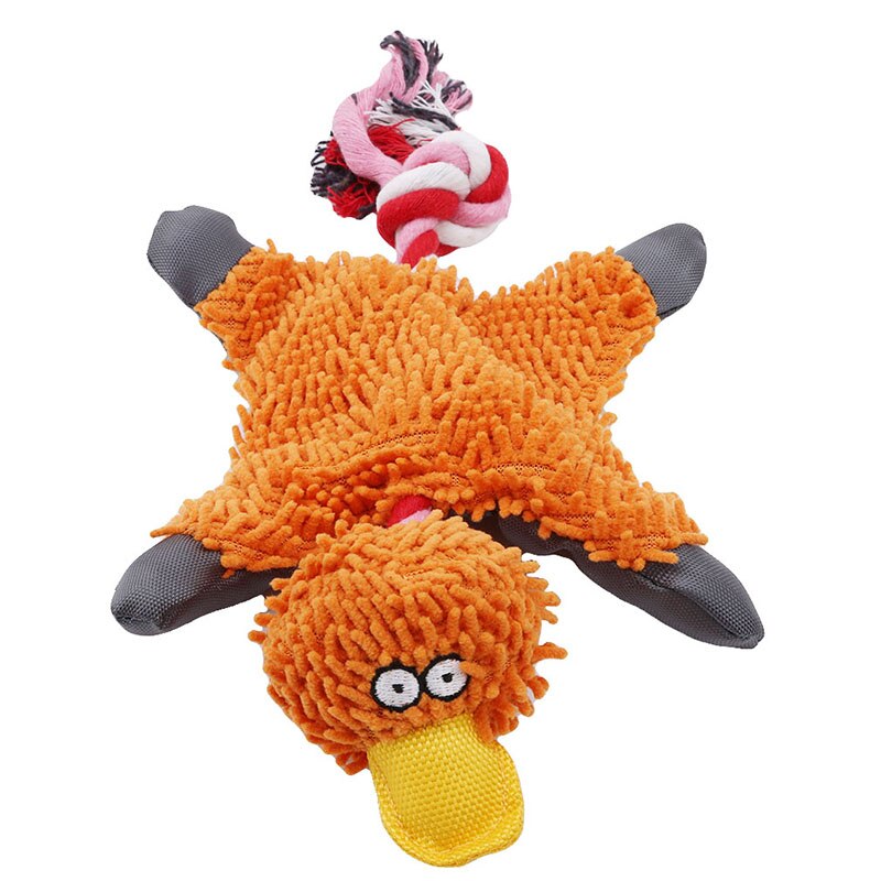 Dog Training Dog Toys Stripe Lying Duck Squeaky Plush Dolls Playing Bite Pet Puppy Toys Kids Pet Products Jouet Chien Dog Stuff