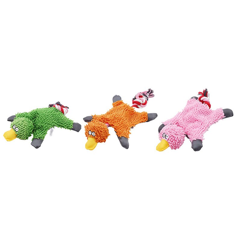 Dog Training Dog Toys Stripe Lying Duck Squeaky Plush Dolls Playing Bite Pet Puppy Toys Kids Pet Products Jouet Chien Dog Stuff