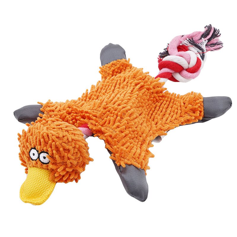 Dog Training Dog Toys Stripe Lying Duck Squeaky Plush Dolls Playing Bite Pet Puppy Toys Kids Pet Products Jouet Chien Dog Stuff