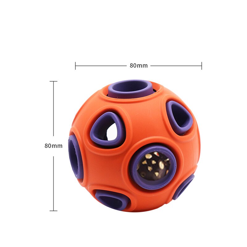 Dog chew toys for large dogs Interactive Pet Dog Ball Toy for small dogs with Small Bell Playing Fetching Nice Rubber Ball