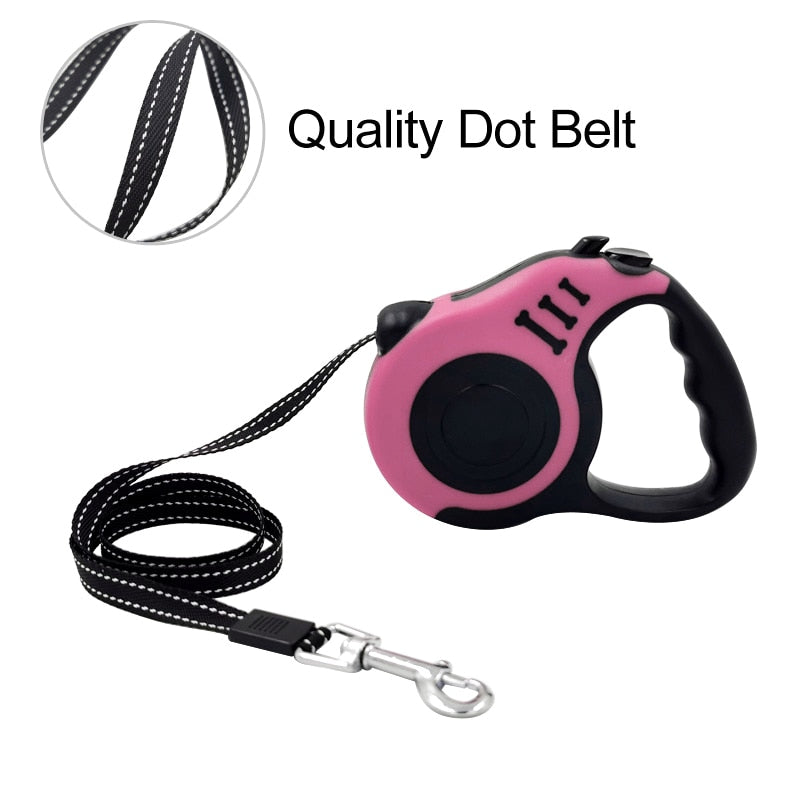 Durable Dog Leash Automatic Retractable Nylon Dog Lead Extending Puppy Walking Running Leads For Small Medium Dogs Pet Supplies