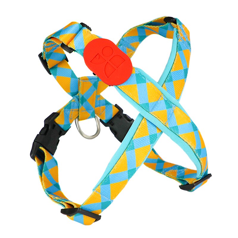 Fashion Dog Belt Harness Plaid Nylon Choke Free Step In Dog Harness Comfort Safety Soft Padded Harness For Dogs Pet Arnes Perro