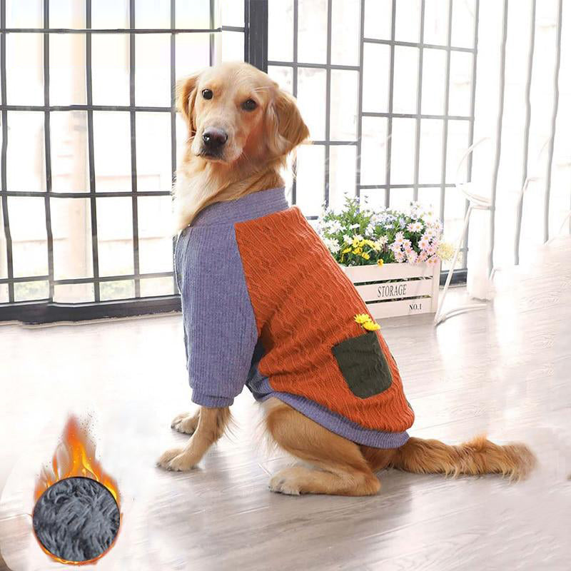 Dog Clothes Warm Sweater Two Feet  Jackets Soft Clothing for Small Big Dogs Costume