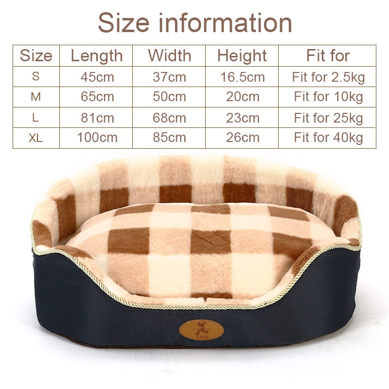 Double sided available all seasons Big Size extra large dog bed House sofa Kennel Soft Fleece Pet Dog Cat Warm Bed s-xl