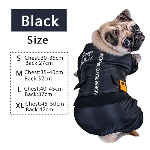 Little and Large Dog Jumpsuit Clothes Warm Hoodie Waterproof Pet Coat Winter Jacket