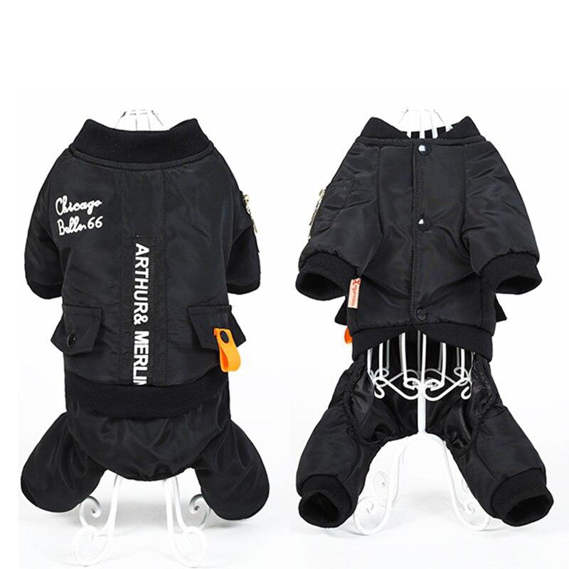 Little and Large Dog Jumpsuit Clothes Warm Hoodie Waterproof Pet Coat Winter Jacket