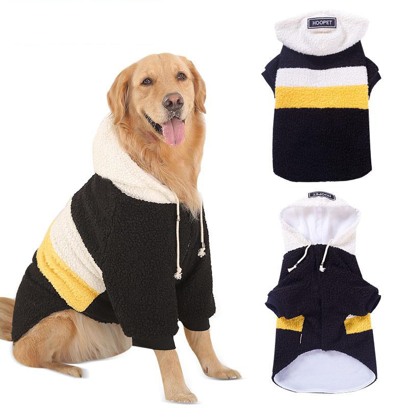 Pet Big Dogs Autumn and Winter Wear Warm Clothes Walking Dress Two Feet