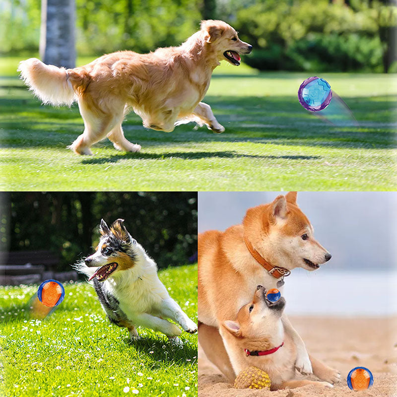 Pet Dog Puppy Squeaky Chew Toy Sound Pure Natural Non-toxic Rubber Outdoor Play Small Big Dog Funny Ball