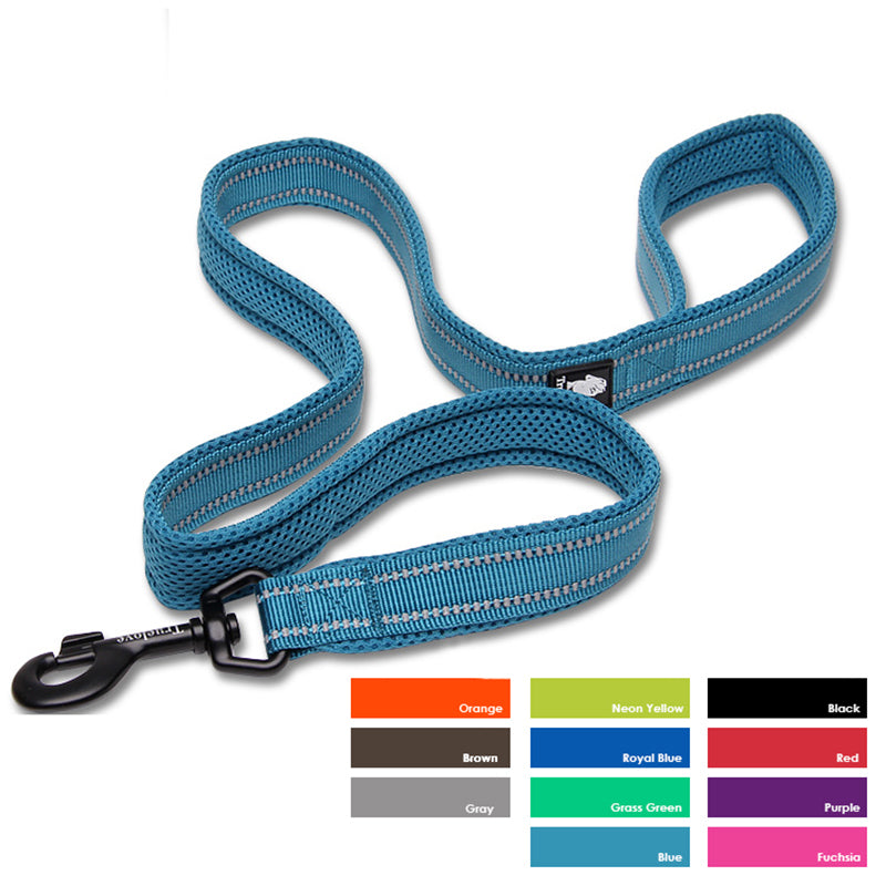 Soft Dog Pet Leash in Harness and Collar Reflective Nylon Mesh Walking Training 11 Color 110cm TLL2111 Dropshipping