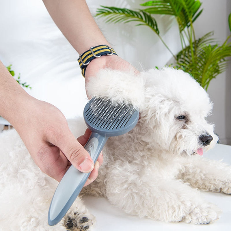 High Quality Pet Comb Self Cleaning Brush Professional Grooming Brush for Dogs and Cats Pet Glove Dog Bath Cat Cleaning Supplies