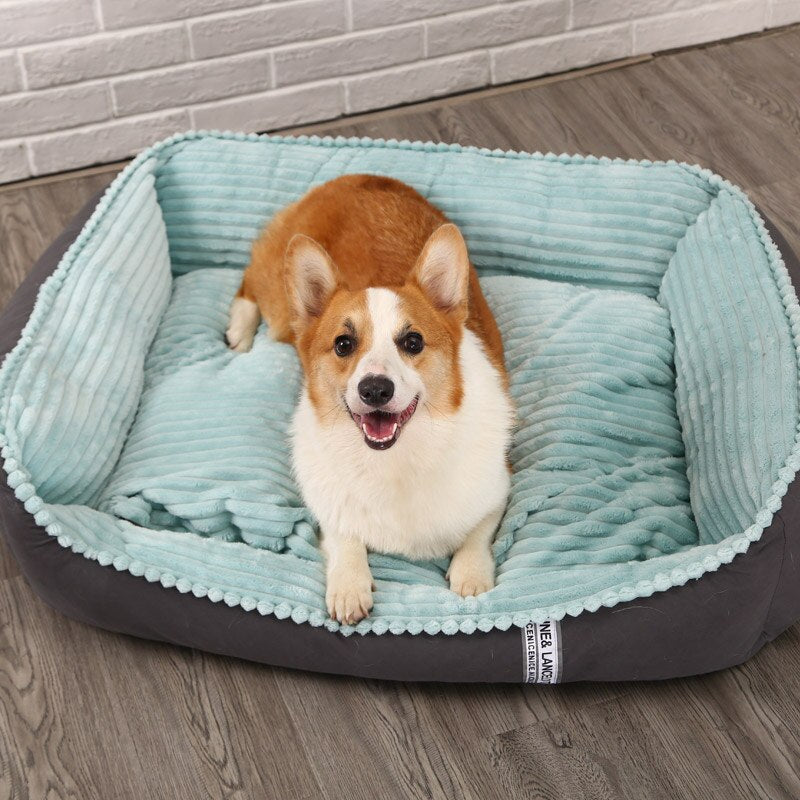 Large Pet Dog Beds Cat Kennel Winter Warm Sofa Removable Cover Plush Cozy Dog Nest Baskets