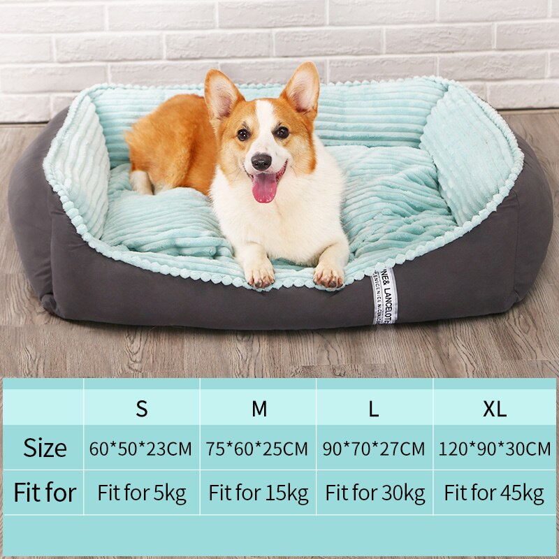 Large Pet Dog Beds Cat Kennel Winter Warm Sofa Removable Cover Plush Cozy Dog Nest Baskets