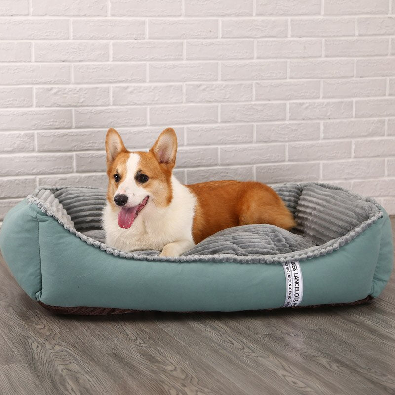 Large Pet Dog Beds Cat Kennel Winter Warm Sofa Removable Cover Plush Cozy Dog Nest Baskets