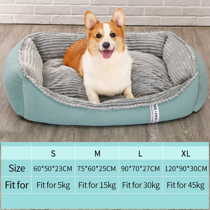 Large Pet Dog Beds Cat Kennel Winter Warm Sofa Removable Cover Plush Cozy Dog Nest Baskets