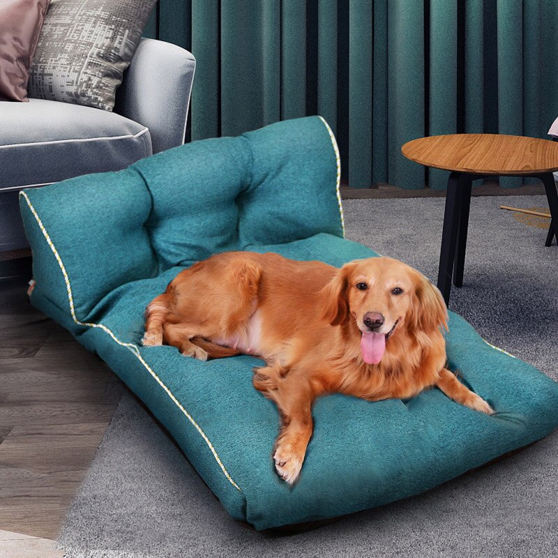 Pet Dog Couch Sofa Cat Bed Solid for Small Large Dogs Removable Cover Beds Non-Slip Bottom Warm Mat Lounger