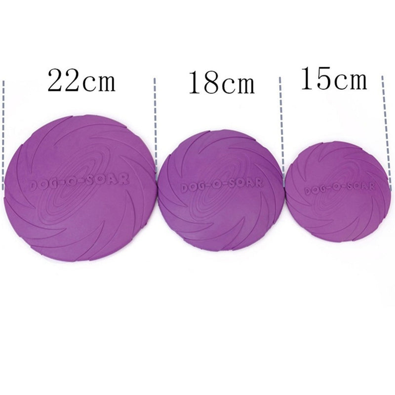 Hot Environmental Protection Silica Gel Soft Pet Flying Discs Dog Toys Saucer Big Or Small Dog Toys Pet Shop Diameter 15 18 22CM