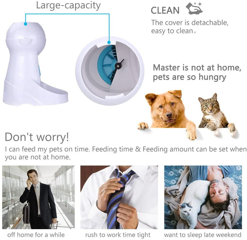 3L Automatic Pet Feeder With Voice Record Pets Food Bowl