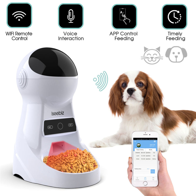 3L Automatic Pet Feeder With Voice Record Pets Food Bowl