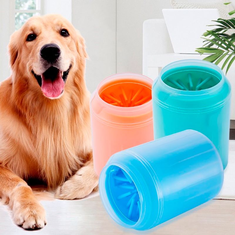 Dog Paw Cleaner Cup Soft Silicone Combs Portable Pet Foot Washer Brush