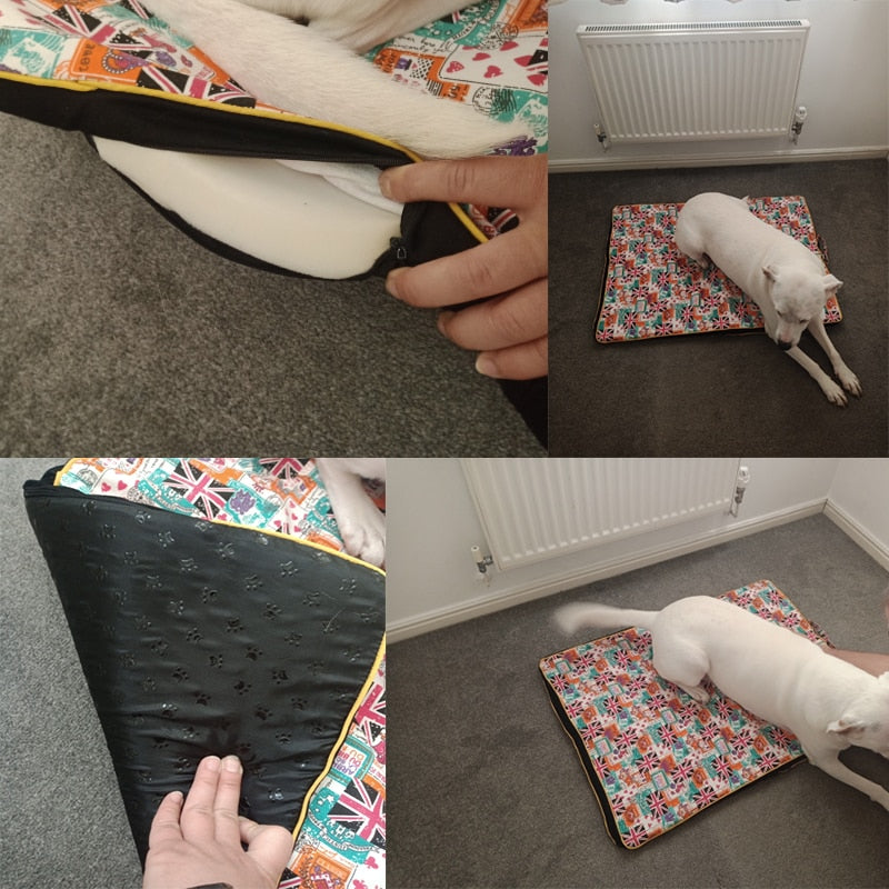 Dog Bed Mat Memory Foam Breathable Dog Beds Oxford Bottom Orthopedic Mattress Beds For Small Medium Large Pet