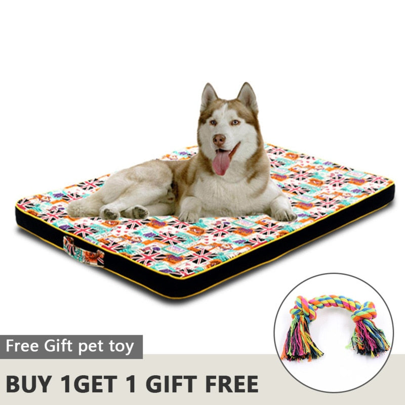 Dog Bed Mat Memory Foam Breathable Dog Beds Oxford Bottom Orthopedic Mattress Beds For Small Medium Large Pet