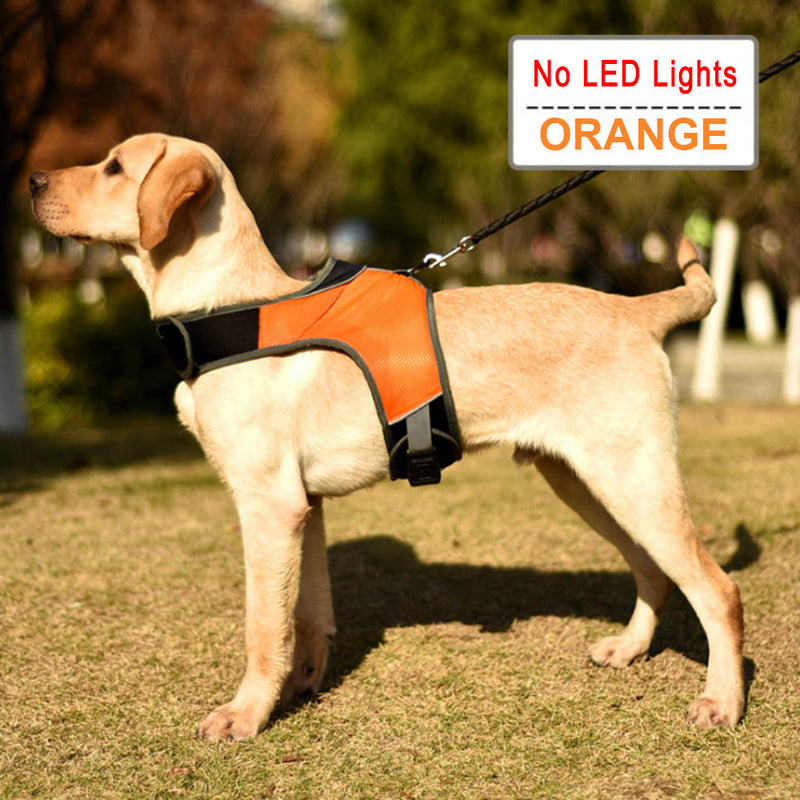 Dog Collar Safety Reflective Harness Vest For Husky Shepherd Labrador Medium Large Dogs Pet Supplies