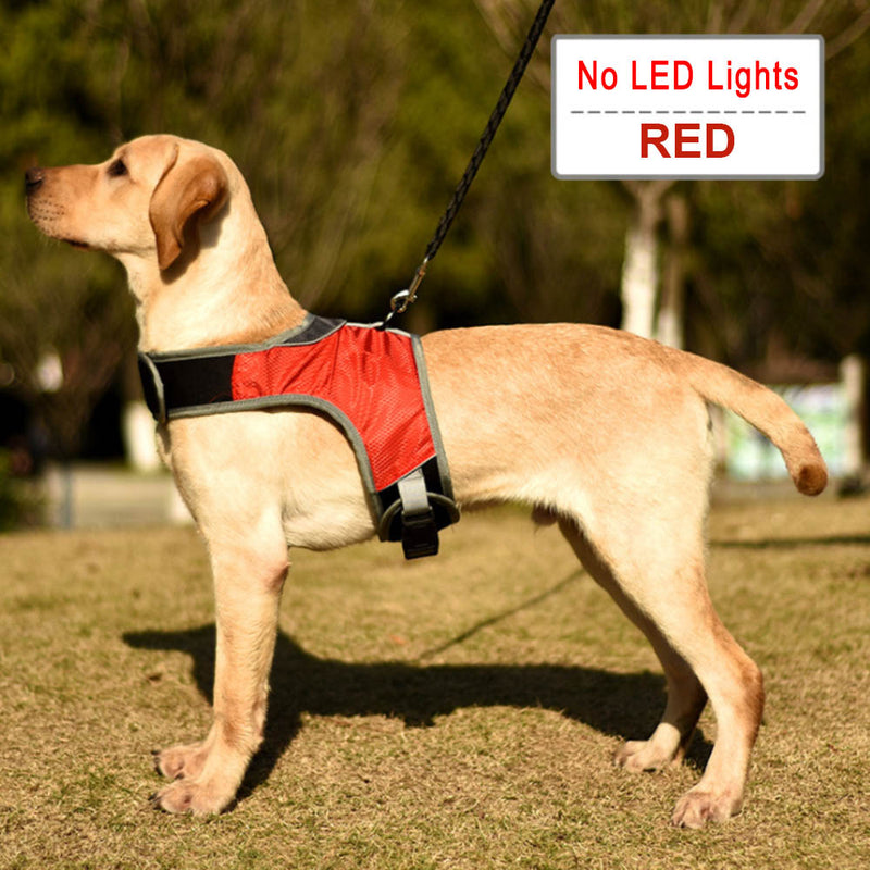 Dog Collar Safety Reflective Harness Vest For Husky Shepherd Labrador Medium Large Dogs Pet Supplies