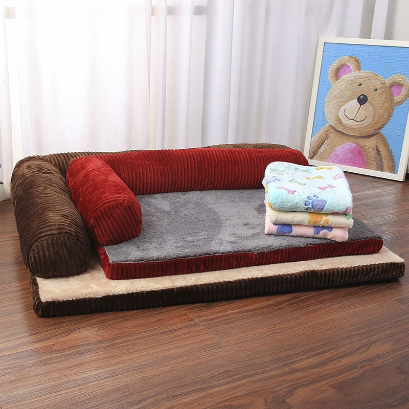 Dog Bed Sofa Dog Cat Pet Cushion Mat For Big Dogs L Shaped Chaise Lounge Sofa Pet Beds