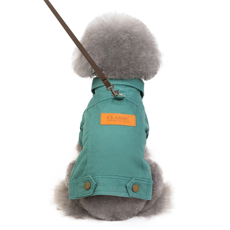 Winter Dog Jacket Puppy Dog Clothes Pet Outfits Dog Denim Coat Jeans Costume Chihuahua Poodle Bichon Pet Clothing 35S1