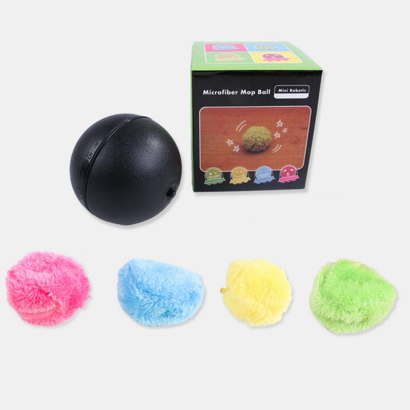 Magic Roller Ball Dog Cat Toy Activation Automatic Ball Chew Plush Floor Clean Toys Electric Pet Automatic Pet Plush Ball