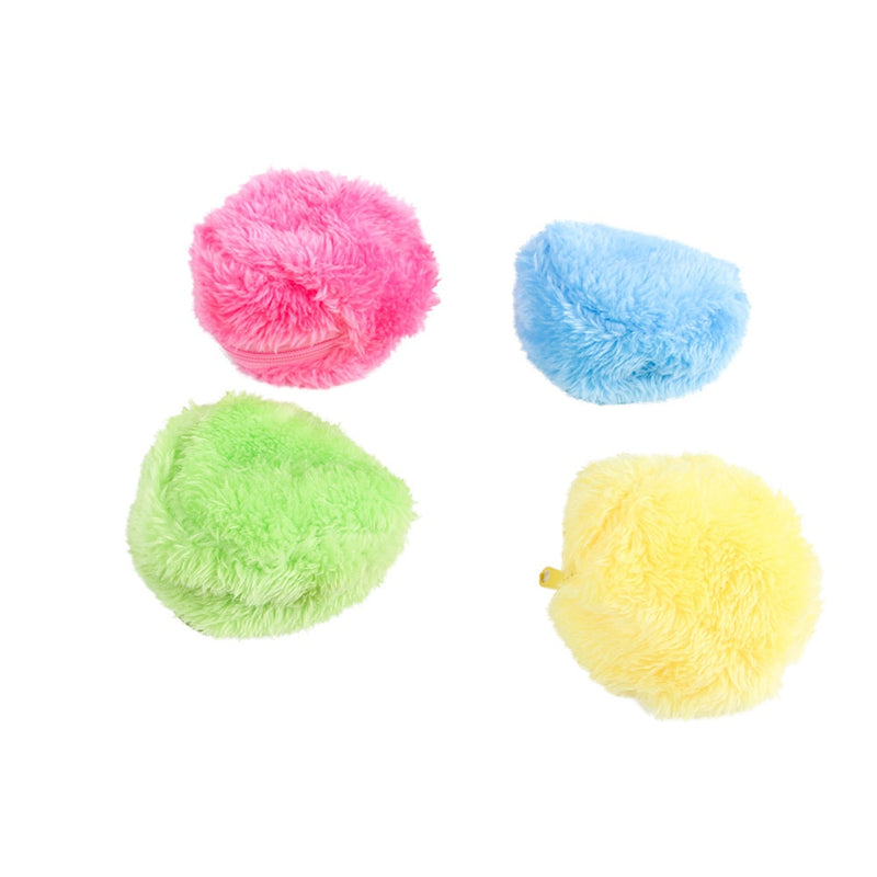 Magic Roller Ball Dog Cat Toy Activation Automatic Ball Chew Plush Floor Clean Toys Electric Pet Automatic Pet Plush Ball