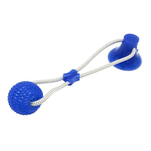 Pet Molar Bite Dog Toys Rubber Chew Ball Cleaning Teeth Safe Elasticity Soft Puppy Suction Cup Dog Biting Toy